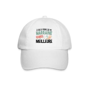 Marraine Bébé Cadeau Nourrisson Naissance - Casquette classique - blanc/blanc - Devant