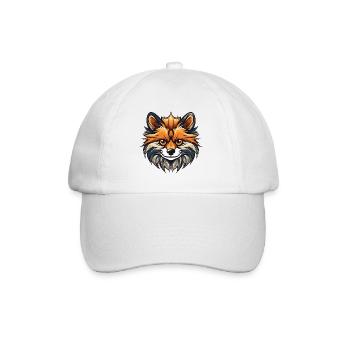 Portrait de chien de Poméranie - Casquette classique - blanc/blanc - Devant