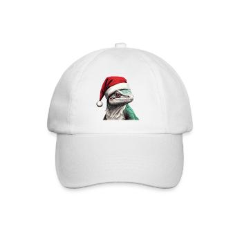 LézardPortrait animal de Noël lézard Noël - Casquette classique - blanc/blanc - Devant