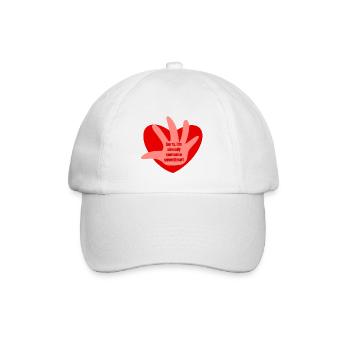 Botschaft zum Valentinstag - Baseballkappe - Weiß/Weiß - Vorne