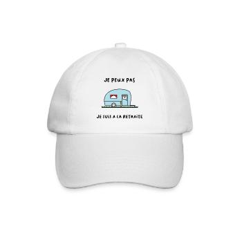 JE PEUX PAS. RETRAITE. BONNE RETRAITE - Casquette classique - blanc/blanc - Devant