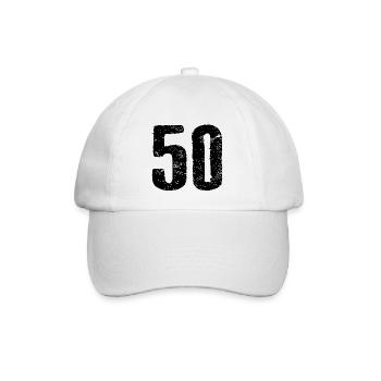 50 Number Vintage - Baseball Cap - white/white - Front