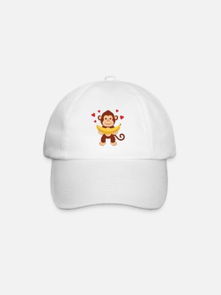 Bananen Liebe - Baseballkappe - Weiß/Weiß