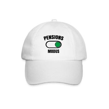 Pension Rente Pensionist Geschenk Ruhestanstand - Baseballkappe - Weiß/Weiß - Vorne