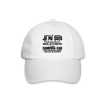 Pas parfait mais je conduis un camping car - Casquette classique - blanc/blanc - Devant