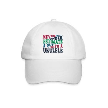 Ne sous-estimez jamais un gars avec un ukulélé - Casquette classique - blanc/blanc - Devant
