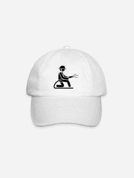 feuerwehrmann feuerwehr icon symbol - Baseballkappe - Weiß/Weiß