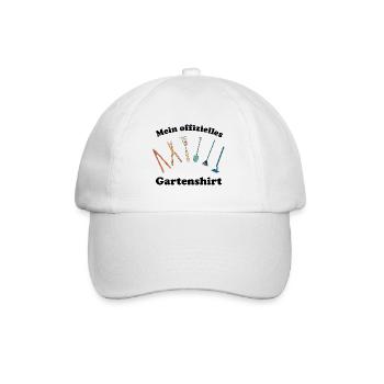 Mein offizielles Gartenshirt Retro Gartenwerkzeug - Baseballkappe - Weiß/Weiß - Vorne