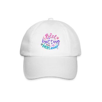 die beste Strickmama aller Zeiten, Beste Mutter. Sickers, sh - Baseballkappe - Weiß/Weiß - Vorne