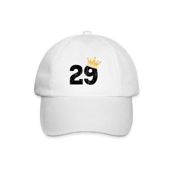 29 Crown 29th Birthday 29 Years - Baseball Cap - white/white - Front