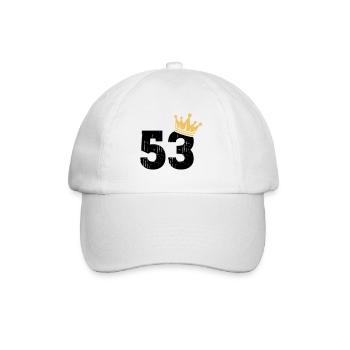 53 Crown 53rd birthday 53 years old - Baseball Cap - white/white - Front