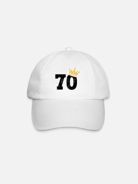 70 Couronne 70e anniversaire 70 ans - Casquette classique - blanc/blanc