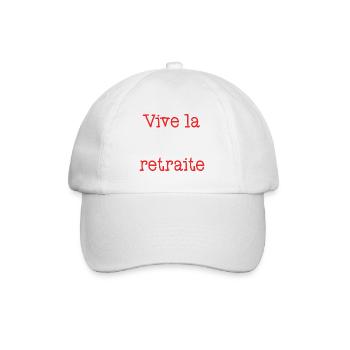 RETRAITE. RETRAITE. RETRAITEE. SENIOR. MAMIE. PAPY - Casquette classique - blanc/blanc - Devant