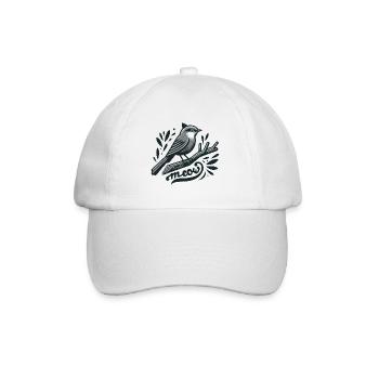 Lustige Vogelbeobachtung Grauer Katzenvogel - Baseballkappe - Weiß/Weiß - Vorne