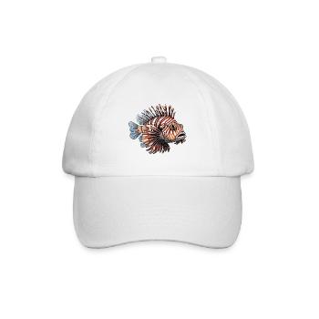 Poisson-lion coloré Poisson corail - Casquette classique - blanc/blanc - Devant
