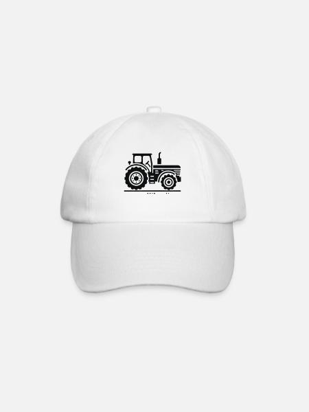 tractor - Baseballcap - wit/wit