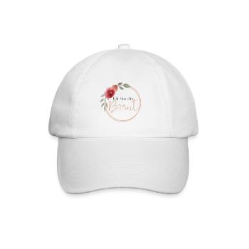 I am the bride - vintage flowers - Baseball Cap - white/white - Front