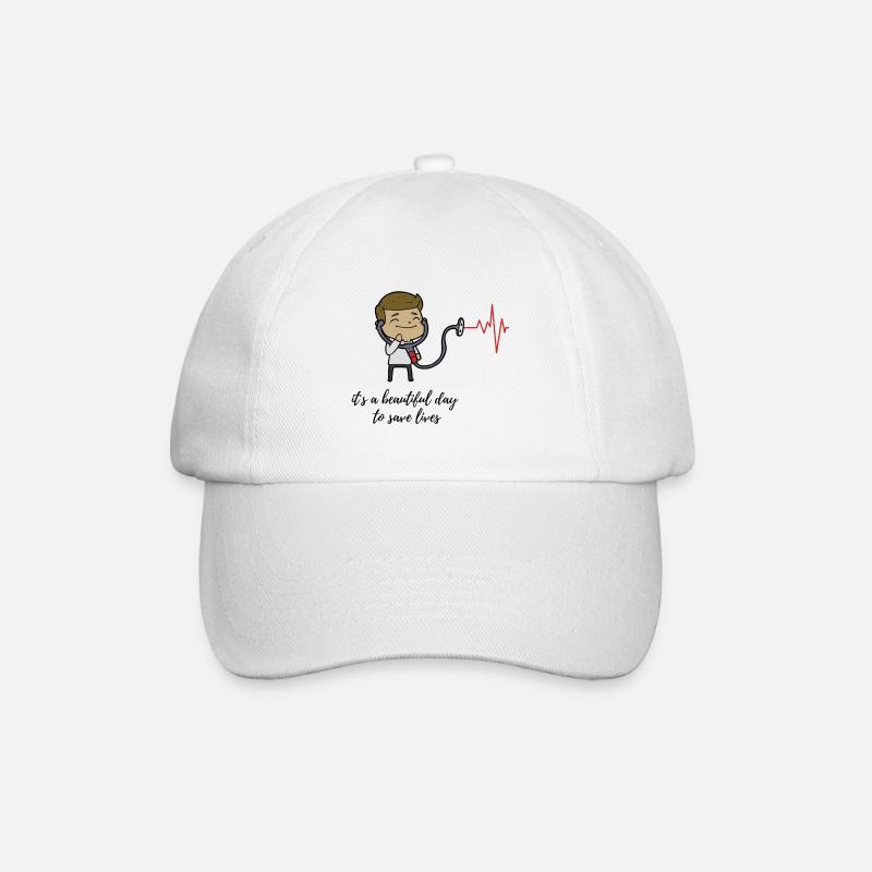 Greys Anatomy: It´s a beautiful day to save lives - Baseballkappe - Weiß/Weiß