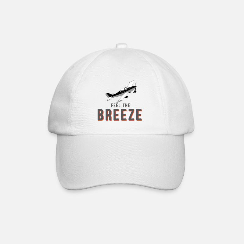 Ultraleichtflieger Pilot „Feel the Breeze“ - Baseballkappe - Weiß/Weiß