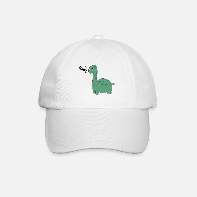 Rawr Dino - Baseball Cap - white/white