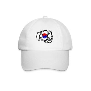 Drapeau de la Corée du Sud Main Poing Utilisé - Casquette classique - blanc/blanc - Devant