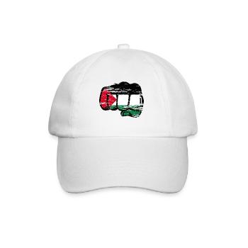 Palestinien Flagge Faust Hand used - Baseballkappe - Weiß/Weiß - Vorne