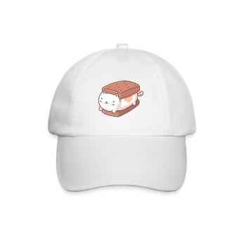 Kawaii Crème Glacée Sandwich Chat - Casquette classique - blanc/blanc - Devant