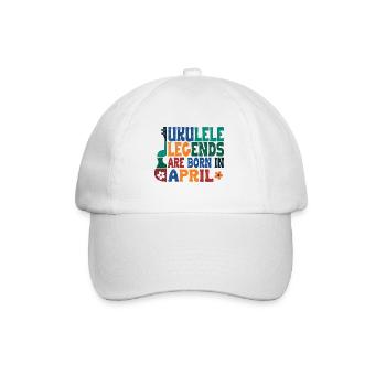 Ukulele Legends naît en avril - Casquette classique - blanc/blanc - Devant