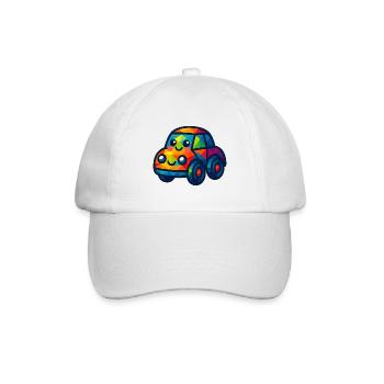 WPAP Polygon Kawaii Style Baby Toy Car - Baseball Cap - white/white - Front