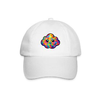 WPAP Polygon Kawaii Style Baby Cloud - Baseball Cap - white/white - Front