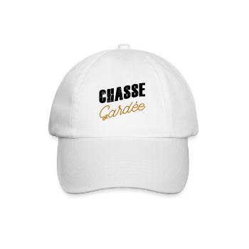 Chasse Gardée T-shirt drôle de chasse chasseurs - Casquette classique - blanc/blanc - Devant