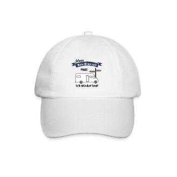 wenn mein womo ruft muss ich wieder los - Baseballkappe - Weiß/Weiß - Vorne