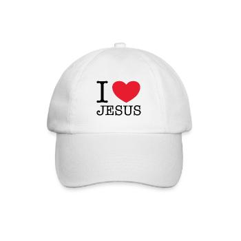 Jésus-Christ de Nazareth Foi J’aime Jésus - Casquette classique - blanc/blanc - Devant