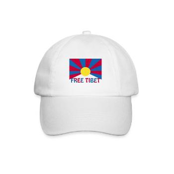 free tibet - Baseball Cap - white/white - Front