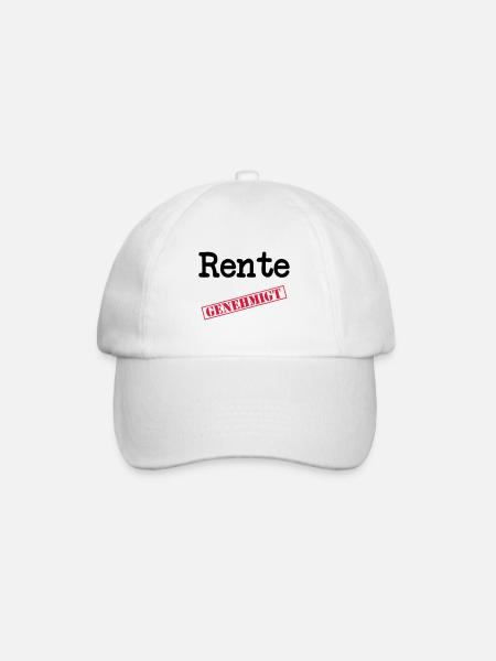 Rente genehmigt - Baseballkappe - Weiß/Weiß