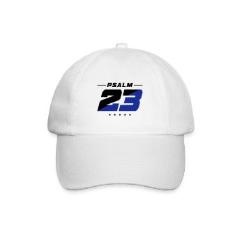 psalm 23 bible verse - Baseball Cap - white/white - Front