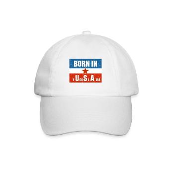 Born in Yugoslavia Kosovo Gift Jugo Tito SFRJ - Baseball Cap - white/white - Front