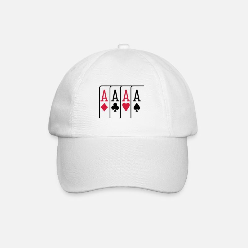 poker - Casquette classique - blanc/blanc