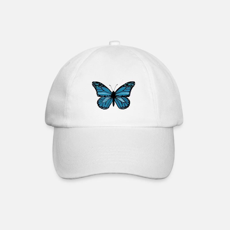 Schmetterling - Baseballkappe - Weiß/Weiß