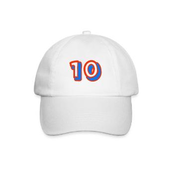 10. 10 JAHRE. 10-JÄHRIGES JUBILÄUM. 10-JÄHRIGES JUBILÄUM. - Baseballkappe - Weiß/Weiß - Vorne
