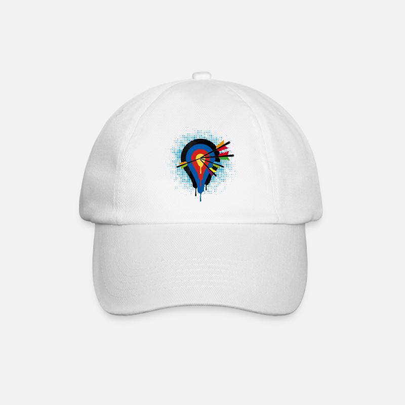 une cible et cinq flèches - Casquette classique - blanc/blanc