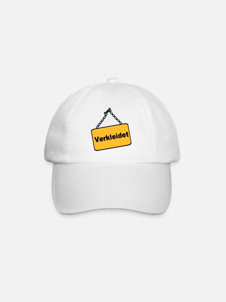 Party Shirt ,Feiern , Karneval, Verkleidet(25) - Baseballkappe - Weiß/Weiß