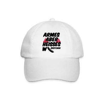 Heisses Würstchen Fleisch Grillen Geschenk Sprüche - Baseballkappe - Weiß/Weiß - Vorne