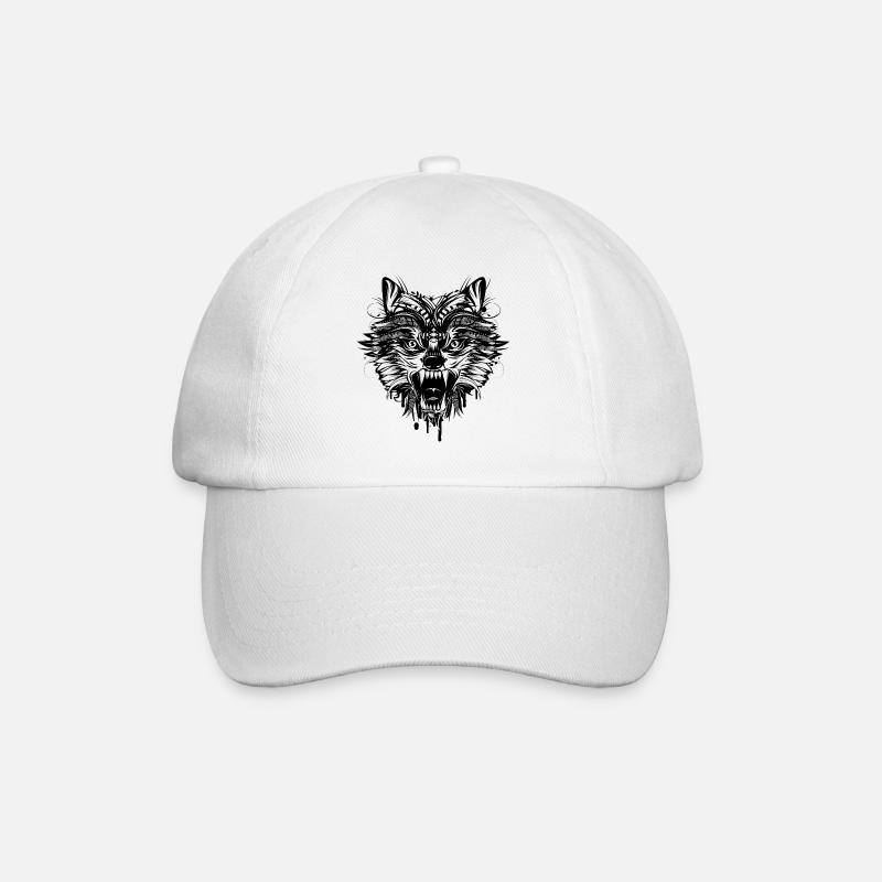 un loup dangereux - Casquette classique - blanc/blanc