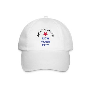 New York City - Baseballkappe - Weiß/Weiß - Vorne