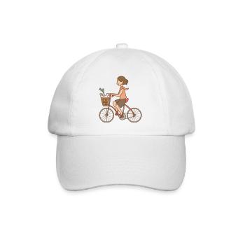 montagne vélo vélo VTT cycliste vélo - Casquette classique - blanc/blanc - Devant