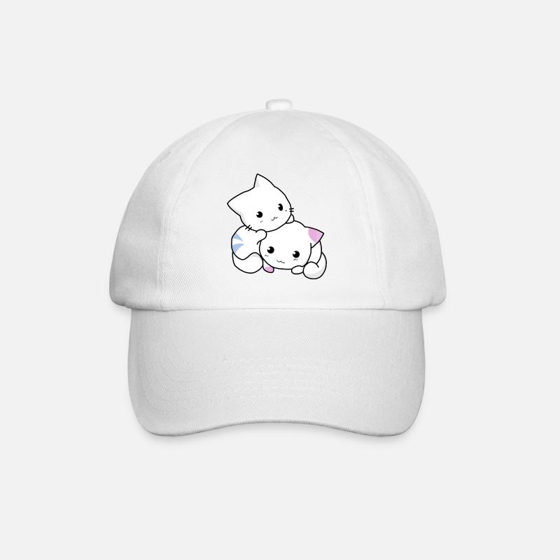 chat, chaton, mignon - Casquette classique - blanc/blanc