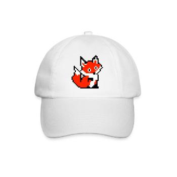 Fox Fox Paw rétro conception de chemise de pixel - Casquette classique - blanc/blanc - Devant