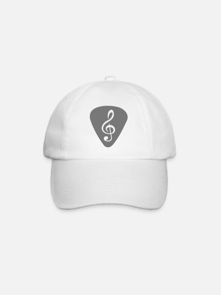 plektrum_notenschluessel - Casquette classique - blanc/blanc