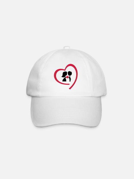 hochzeitspaar - Baseballkappe - Weiß/Weiß